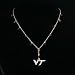 Virginia Tech Hokies Crystal Bead Logo Necklace NCAA College Athletics