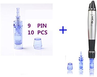 MISAMMY Beauty Derma Auto Pen [0.25mm+3.0mm adjustable] with [Derma Auto Pen Replacement] Anti Aging Facial Therapy Beauty Equipment (Derma pen+9 PIN*10PCS )
