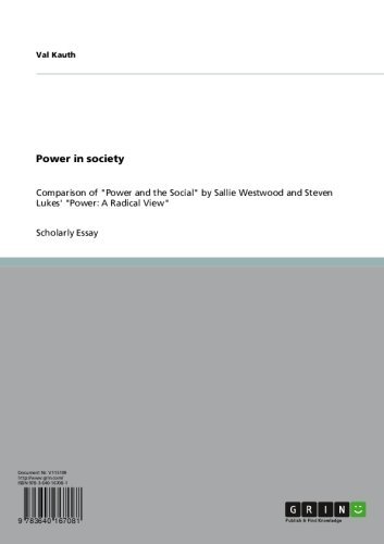 Power in society: Comparison of 