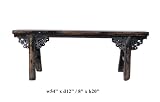 Chinese Rustic Long Carving Narrow Bench Ass839