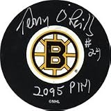 Terry O'Reilly Autographed/Hand Signed Hockey Bruins Hockey Puck