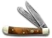 HEN & ROOSTER AND Burl Wood Damascus Trapper Pocket Knife Knives