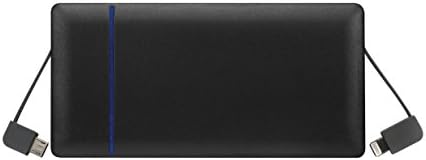 Concept 101 External Battery Pack with 5000 mAh Capacity for iPhone, Android, Smartphones - Retail Packaging - Black