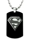 Superman Dogtag Pendant Necklace w/Chain and Giftbox