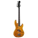 Luna TAT30 Tattoo Etched Mahogany Body Short Scale Electric Bass Guitar, Rosewood Fretboard, Matte