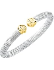 Ss/14Ky Sterling Silver Cuff Bracelet