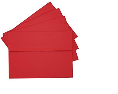 Red A7 Envelopes, Square Flap (5 1/4" x 7 1/4") 50 pack - from Candlewood Office