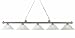 Z-Lite 100705PT-WM16 104-Inch 5-Light Billiard / Island Fixture with White Glass Shades