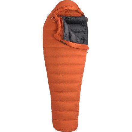 Marmot Lithium MemBrain Down Sleeping Bag, Regular-Left, Orange