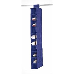 WENKO 4372050100 Multiorganizer Air - mit 10 F�chern, atmungsaktives Vlies, 15 x 122 x 30 cm, dunkelblau