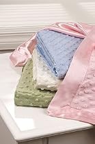 Crib Clouds - Cuddle Fleece Baby Blanket by Colorado Trading (Pink)