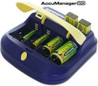AccuPower AP2020-1 Accu-Manager 20 Battery Charger for AAA/AA/C/D or 9-Volt NiMH, NiCD, or RAM Batteries