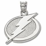 Tampa Bay Lightning 5/8" Primary Logo Pendant - Sterling Silver Jewelry