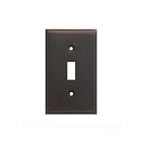 Baldwin 4751.112.CD Classic Square Beveled Edge Single Toggle Switch Plate, Venetian Bronze