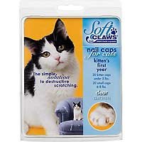 Soft Claws Kitten Nail Caps, 20 Caps for Kittens
