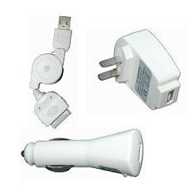 Apple iPod USB Travel Kit with Car Charger, Travel Adapter & Cable by Hipstreet
