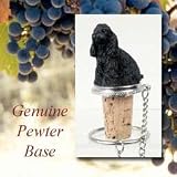 Cocker Spaniel Dog Wine Bottle Stopper - Black