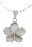 Sterling Silver Mother of Pearl Flower Pendant