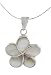 Sterling Silver Mother of Pearl Flower Pendant