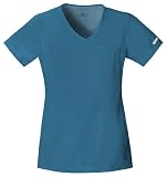 Cherokee Proflexibles Solid Mock Wrap Scrub Top with Side Panels-Assorted