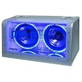 PYLE PLBWS212 Dual 12-Inch 1200 Watt Bandpass with Neon Woofer Rings 