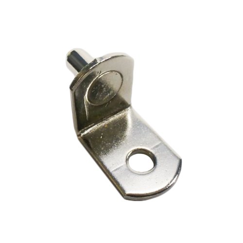 Shelf Support, Right Angle, 1/4" Pin with Hole - Chrome (20 Pk)
