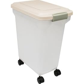 IRIS Premium Airtight Pet Food Storage Container, 28-Quart, Almond by Iris