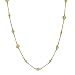 18k Yellow Fancy Station 0.08ct Diamond Necklace - 20 Inch