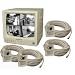 Security Labs SLM427 12 B/W Quad Monitor with 4 Weatherproof Cameras and PIR