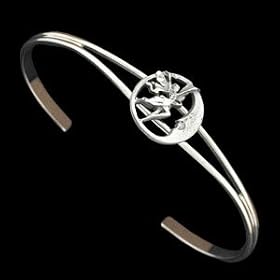Earth Song Diamond Cut Bracelet - Fairy and Moon - Earth Song Diamond Cut Bracelet - Fairy and Moon