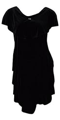 V-neck Polyester/Spandex/Velvet Tiered Shift  Dress