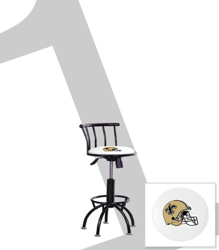 New Orleans Saints Themed Adjustable Height 24"-29" Black Metal Finish Swivel Seat Bar Stool! at Amazon.com