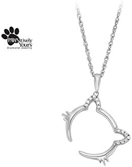 1/20 ct. tw. Diamond "Cat-Head" Pendant in Sterling Silver