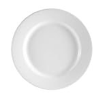 CAC China RCN-6 Clinton Rolled Edge 6-1/4-Inch Super White Porcelain Plate, Box of 36