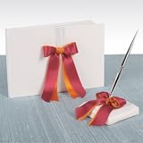 David's Bridal Double Ribbon Guest Book & Penholder Style DB45GBP/W
