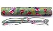 Calabria Readers Tube Readers Reading Glasses - Poker Pattern Green