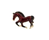 Hand enameled brown horse lapel pin