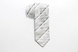 Versace Men's 100% Silk Dark Grey/Grey Medusa Striped Tie