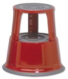 5 Star Office Step Stool Mobile Spring-loaded Castors up to 150kg Top D290xH430xBase D435mm 5kg Red