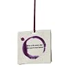 3.25" Tuscan Winery Porcelain Cocktail Napkin "Wine a Bit" Christmas Ornament