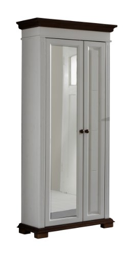Ambientehome 52264 Dielenschrank mit Spiegel Mamore Fichte massiv 41 x 87 x 200 cm