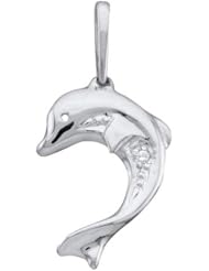 0.01CT DIAMOND DOLPHIN PENDANT