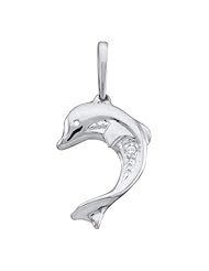 0.01CTW-DIA DOLPHIN PENDANT