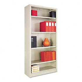 Six-Shelve Steel Bookcase Finish: Black