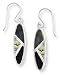 : BOMA ONYX BLACK MOTHER OF PEARL ABALONE MOSAIC EARRINGS