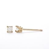 10k Yellow Gold Princess-Cut Diamond Stud Earrings (1/10 cttw, J-K Color, I2-I3 Clarity)