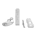 Blanco Nintendo Wii mando Motion Plus paquete con Nunchuk, funda de silicona, correa de mu�eca