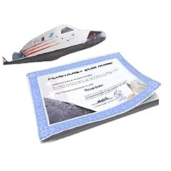 Flugticket zum Mond vom Mondland Verlag. One-way Ticket mit Reservierungsnummer - mit Aluminium Bilderrahmen