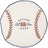 Kids Throw Pillows: Kids Red & White Baseball Theme Throw Pillows, Wh Field of Dream Pillow Cover