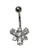 Sterling Silver Belly Ring with CZ Sterling Silver Belly Ring with CZ